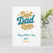 最高のパパ | レトロパーソナライズされた父の日 カード (スタンド正面)