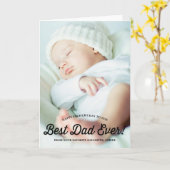 最高のパパ |レトロ書道の父の日札 カード (黄色い花)