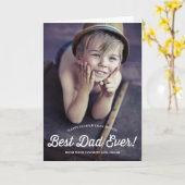 最高のパパ |レトロ書道の父の日札 カード (黄色い花)