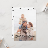 最高のパパ |レトロ書道の父の日札 カード (正面/裏面インサイチュ)