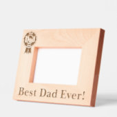 最高のパパ! レーザー彫刻フレーム (左)