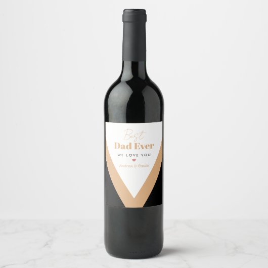 最高のパパ ワインラベル (正面)