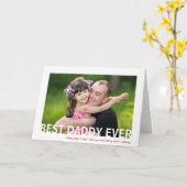 最高のパパ |写真の父の日の挨拶状 カード (黄色い花)