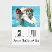 最高のパパ!写真を折り畳んだハッピーファーザーの日帰り車 カード (正面)