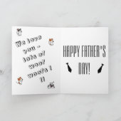 最高のパパ!写真を折り畳んだハッピーファーザーの日帰り車 カード (内部)