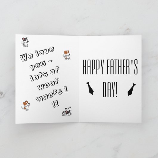 最高のパパ!写真を折り畳んだハッピーファーザーの日帰り車 カード (内部)