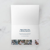 最高のパパ |写真カスタム4家族コラージュ カード (内部)