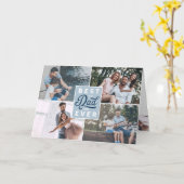 最高のパパ |写真カスタム4家族コラージュ カード (黄色い花)