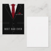 最高のパパ – 名前を追加/文字- パーソナライズされた ノートカード (正面/裏面)