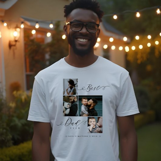 最高のパパ |家族の写真を保存 トライブレンドＴシャツ