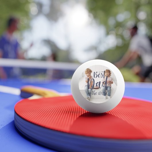 最高のパパ |手でレターフォトピンポンボール 卓球ボール