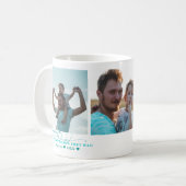 最高のパパ|手に3枚書の写真コラージュ コーヒーマグカップ (正面左)