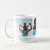 最高のパパ|手に3枚書の写真コラージュ コーヒーマグカップ (左)