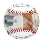 最高のパパ |手書き入力2枚の写真コラージュ 野球ボール (正面)