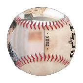 最高のパパ 水彩 父の日 2枚の写真 コラージュ 野球ボール (裏面)