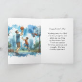 最高のパパ 父の日のバスケットボール カード (内部)