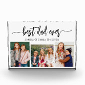 最高のパパ – 父の日の写真コラージュ フォトブロック (正面)