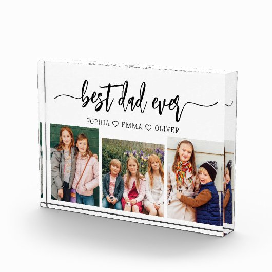 最高のパパ – 父の日の写真コラージュ フォトブロック (右)