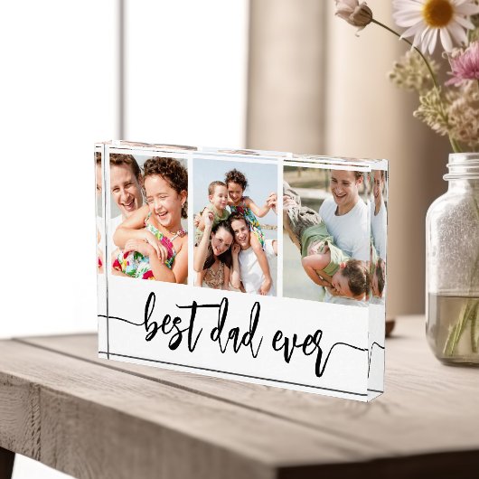 最高のパパ – 父の日の写真コラージュ フォトブロック