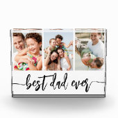 最高のパパ – 父の日の写真コラージュ フォトブロック (正面)
