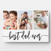 最高のパパ – 父の日の写真コラージュ フォトプラーク (正面)