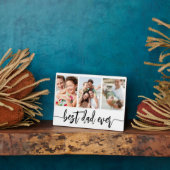 最高のパパ – 父の日の写真コラージュ フォトプラーク (側面)