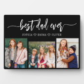 最高のパパ – 父の日の写真コラージュ フォトプラーク (正面)