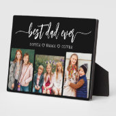 最高のパパ – 父の日の写真コラージュ フォトプラーク (側面)