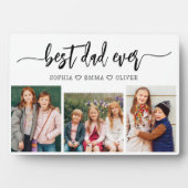 最高のパパ – 父の日の写真コラージュ フォトプラーク (正面)