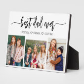 最高のパパ – 父の日の写真コラージュ フォトプラーク (側面)