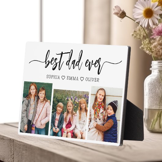 最高のパパ – 父の日の写真コラージュ フォトプラーク