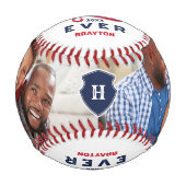 最高のパパ |父の日の写真&モノグラム 野球ボール (正面)