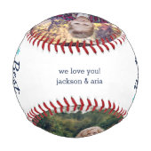 最高のパパ |父の日の写真 野球ボール (裏面)