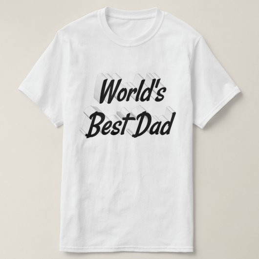 最高のパパ 父の日の黒文字Tシャツ Tシャツ (デザイン正面)