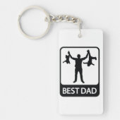 最高のパパ – 父の日キーチェーン キーホルダー (正面)