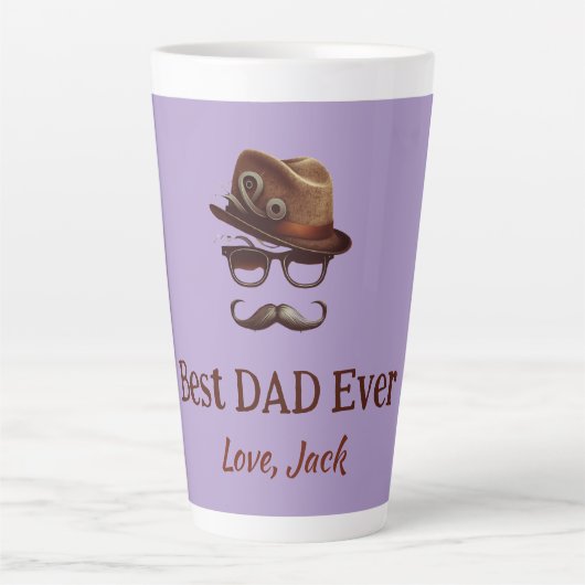 最高のパパ – 父の日パーソナライズされたの贈り物 カフェラテマグ (正面)