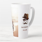 最高のパパ – 父の日パーソナライズされたの贈り物 カフェラテマグ (右アングル)