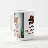 最高のパパ – 父の日パーソナライズされたの贈り物 コーヒーマグカップ (正面左)