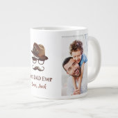 最高のパパ – 父の日パーソナライズされたの贈り物 ジャンボコーヒーマグカップ (正面右)