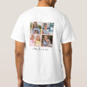 最高のパパ!父の日ファミリーフォトコラージュ Tシャツ (裏面)