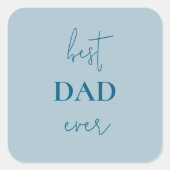 最高のパパ | 父の日贈り物 スクエアシール (正面)