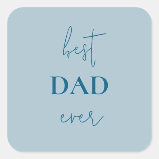 最高のパパ | 父の日贈り物 スクエアシール (正面)