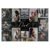 最高のパパ | 父の日12写真コラージュ カッティングボード (正面)