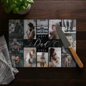 最高のパパ | 父の日12写真コラージュ カッティングボード