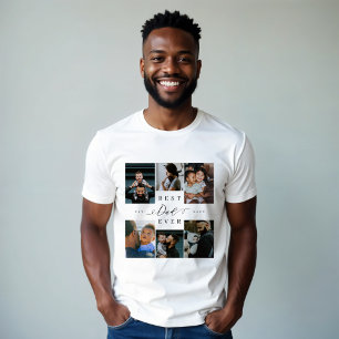 最高のパパ 父の日6写真コラージュ トライブレンドTシャツ