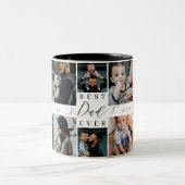 最高のパパ |父の日8写真コラージュ ツートーンマグカップ (中央)