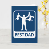 最高のパパ – 父の日/誕生日カード カード (黄色い花)