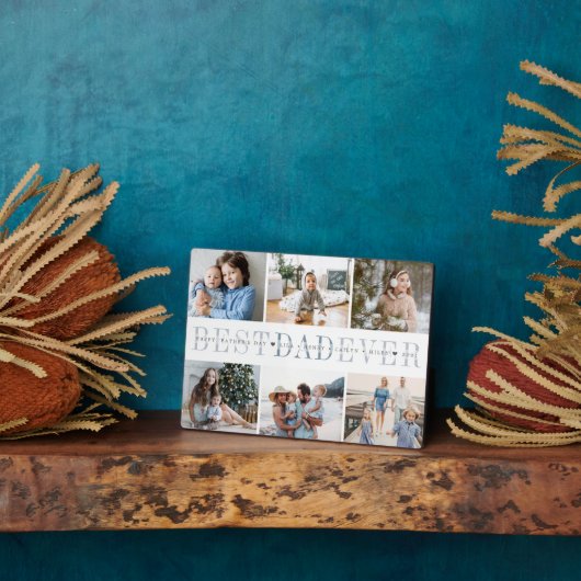 最高のパパ |父の6日目の写真 フォトプラーク (側面)