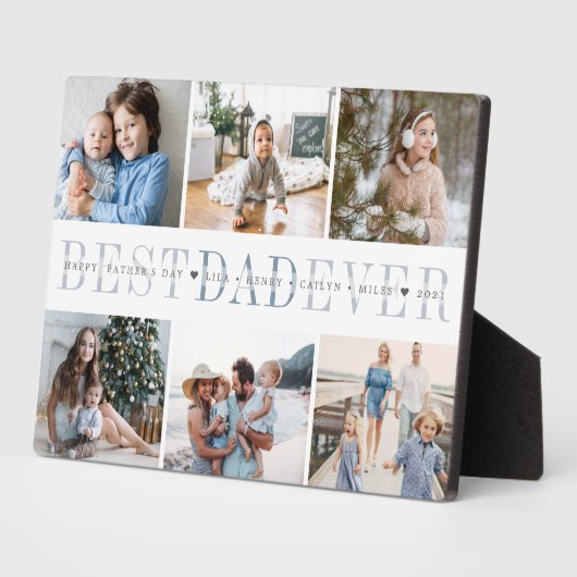 最高のパパ |父の6日目の写真 フォトプラーク (側面)