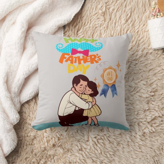 最高のパパ – 父パーソナライズされたの日の枕 クッション (ブランケット)